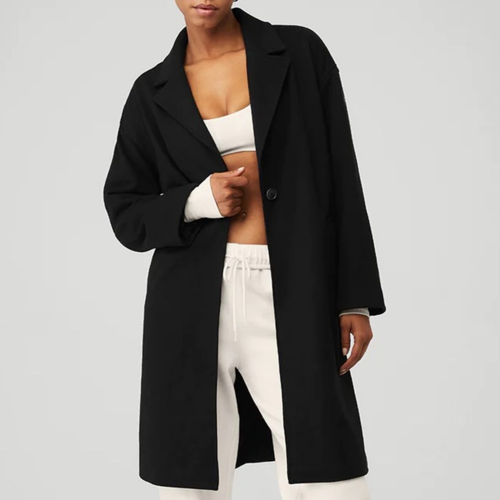 VIP Blazer Trench Alo Yoga Size Large Color Black
